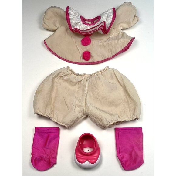 VTG 1985 Cabbage Patch Kids CUDDLY CRINKLES 5pc Clown Costume *Stains/1 Shoe* - Picture 1 of 6